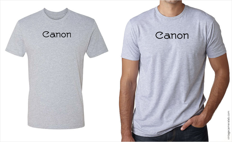 Canon vintage logo men's grey t-shirt at Vintage Camera Lab