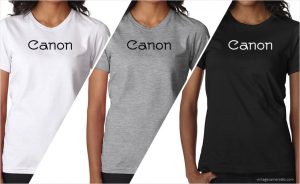 Canon vintage logo women's t-shirt at Vintage Camera Lab