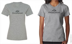 Hasselblad vintage logo women's grey t-shirt at Vintage Camera Lab
