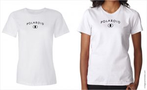 Polaroid vintage logo women's white t-shirt at Vintage Camera Lab