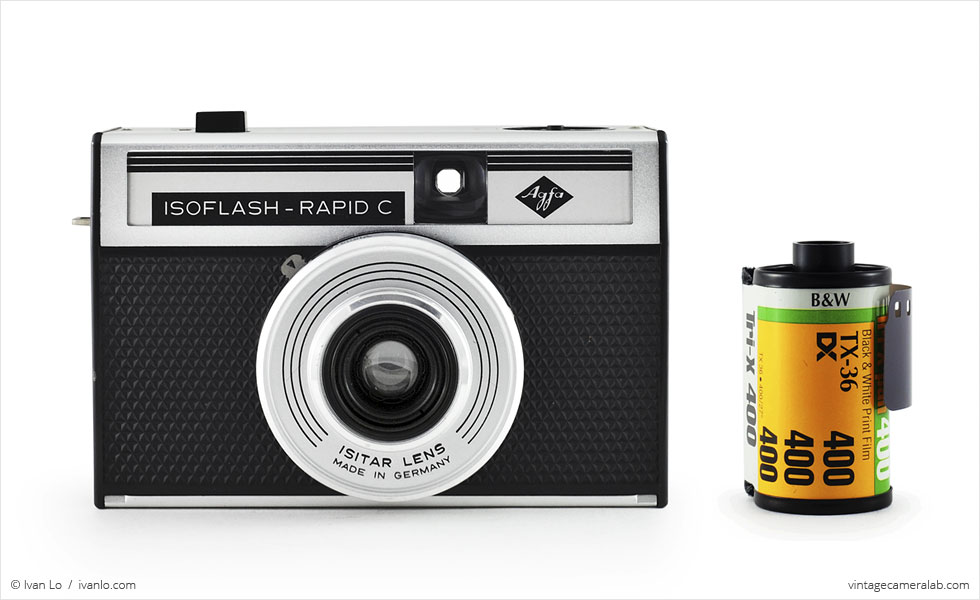 Agfa Isoflash-Rapid C (with 35mm cassette for scale)