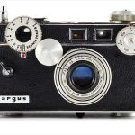 Argus C3 (front view, with Cintar 50mm f/3.5)
