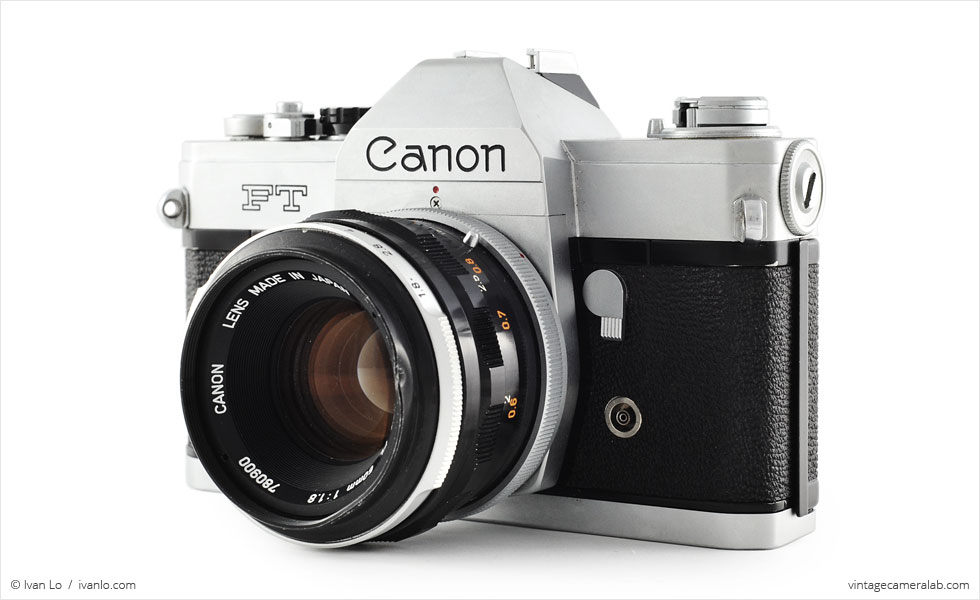 Canon FT QL (three quarters, with Canon FL 50mm f/1.8)