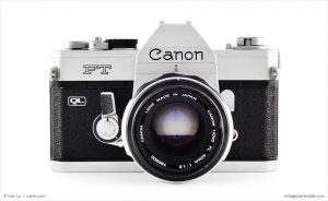 Canon FT QL (front view, with Canon FL 50mm f/1.8)