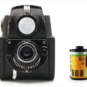 Ensign Ful-Vue Model II (with 35mm cassette for scale)