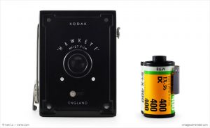 Kodak Hawkeye (with 35mm cassette for scale)