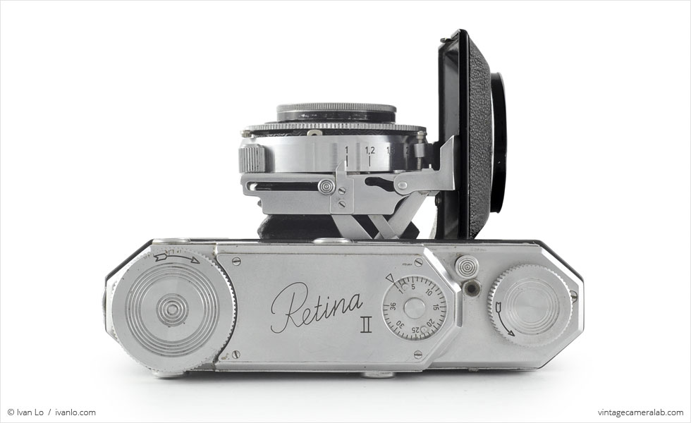 Kodak Retina II (top view, open}