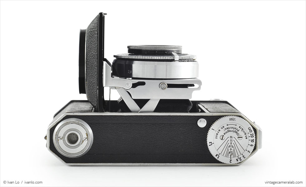 Kodak Retina II (top view, open}