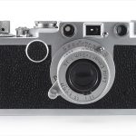 Leica IIf (front view, with Leitz Elmar 50mm f/3.5 extended)