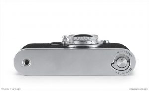 Leica IIf (bottom view, with Leitz Elmar 50mm f/3.5 collapsed)