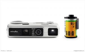 Minolta-16 MG-S (with 35mm cassette for scale)