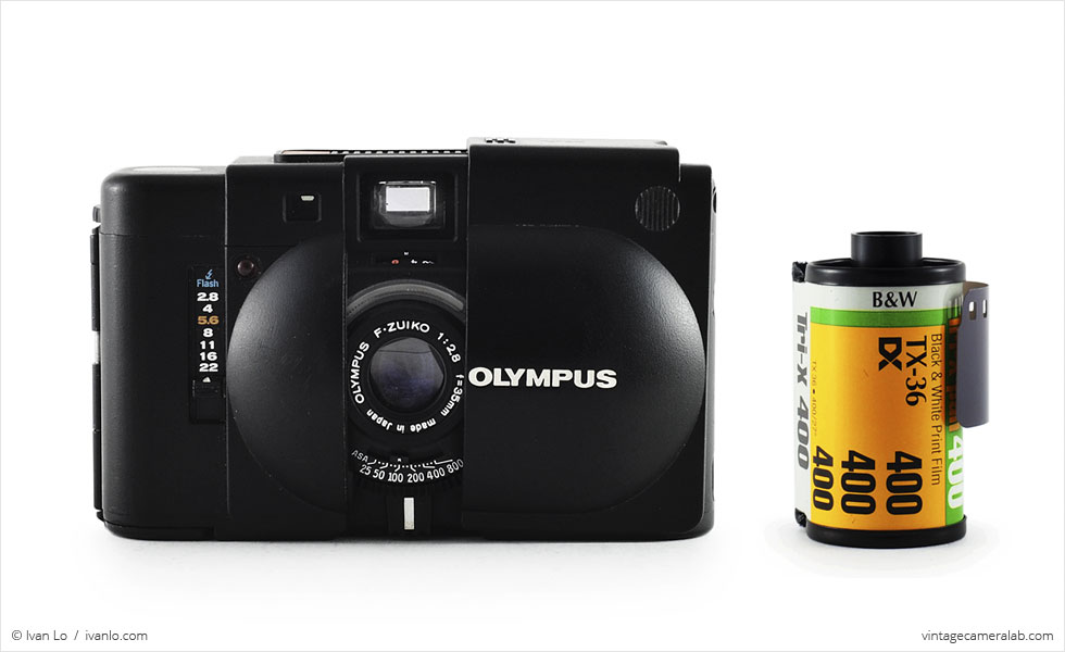 Olympus XA (with 35mm cassette for scale)