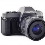 Pentax P30T (three quarters, with Pentax 35-80mm f/4.0-5.6 lens)