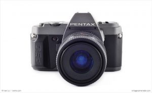 Pentax P30T (front view, with Pentax 35-80mm f/4.0-5.6 lens)