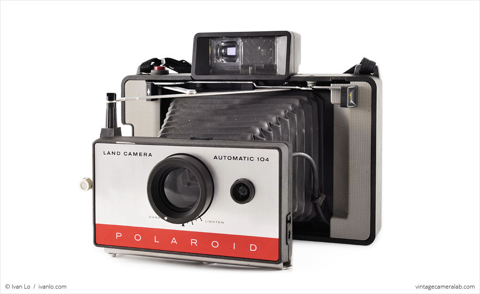 Polaroid Land Model 104 (three quarters, open)