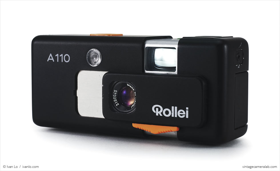 Rollei A110 (three-quarter view, open)
