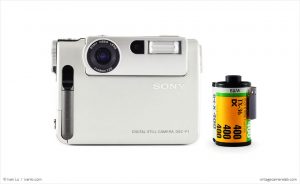 Sony DSC-F1 (with 35mm cassette for scale)