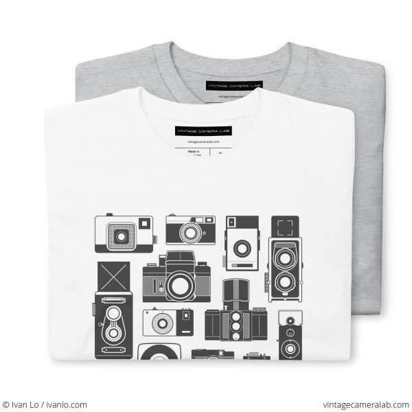 Vintage Camera Illustration t-shirt by Vintage Camera Lab