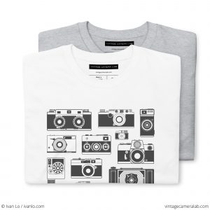 Vintage Camera Illustration t-shirt by Vintage Camera Lab