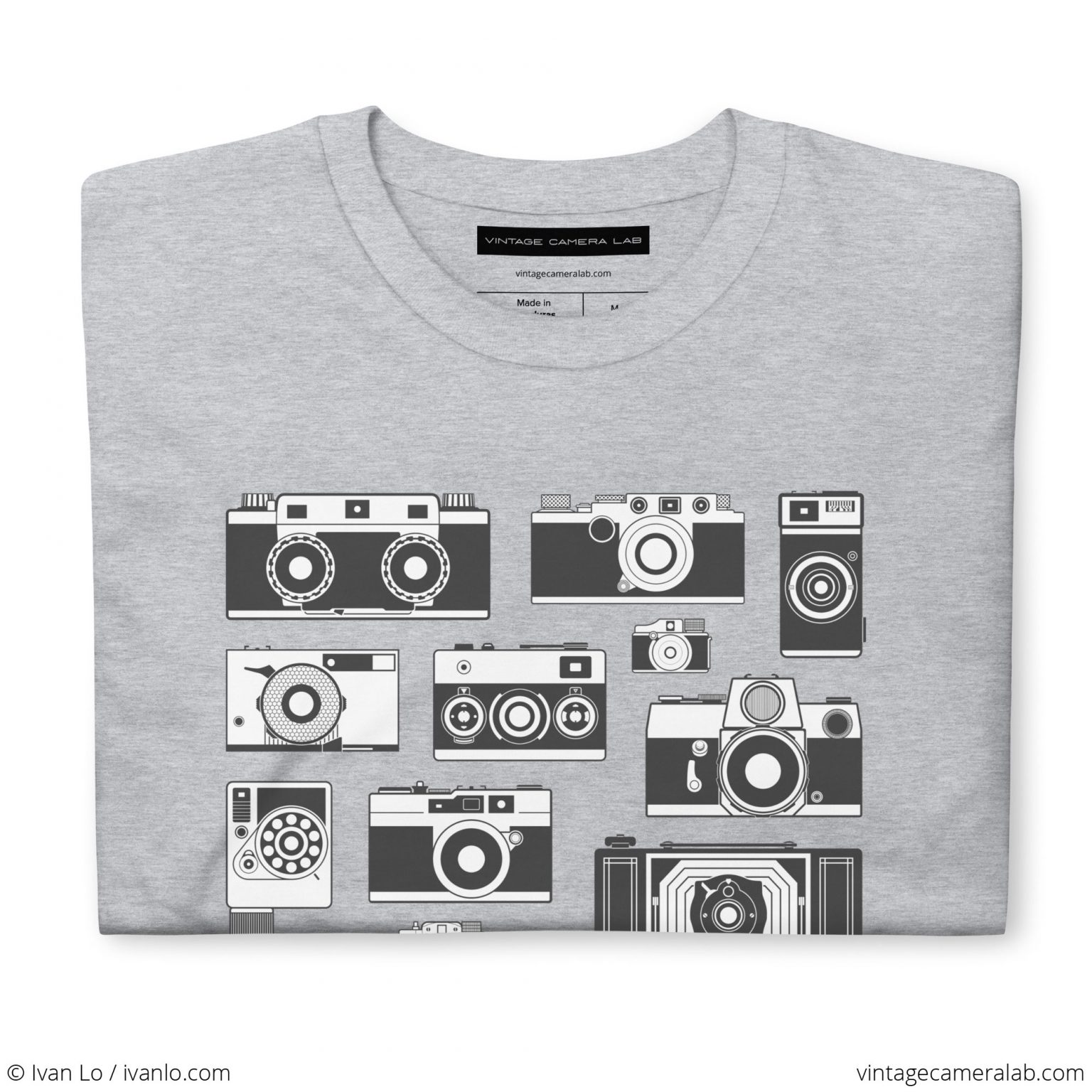 Vintage Cameras Illustration T-Shirt (2 of 2) – Vintage Camera Lab