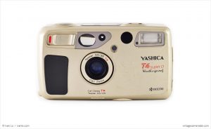 Yashica T4 Super D (front view, open)